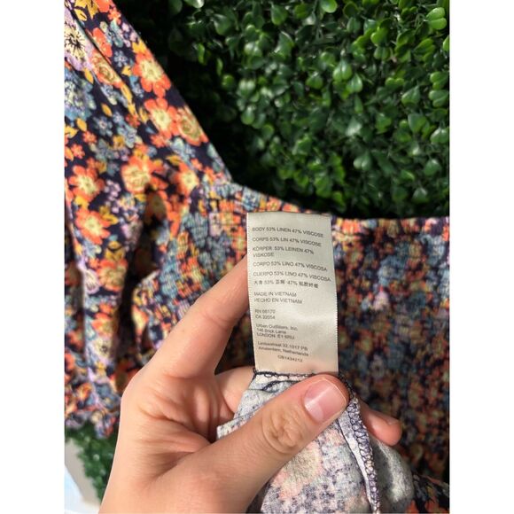 Free People Show Me Love Linen Blend Romper Size Small - Picture 7 of 8